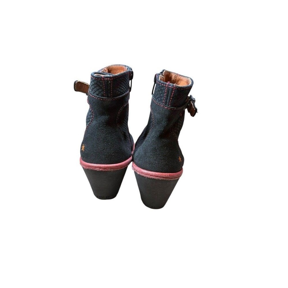 ART The Art Company Womens Size 40/9 Black Leather Zip Wedge Heel Bootie Boots - Picture 8 of 10